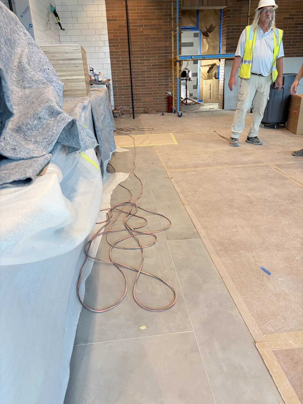 Commercial interior before cleanup