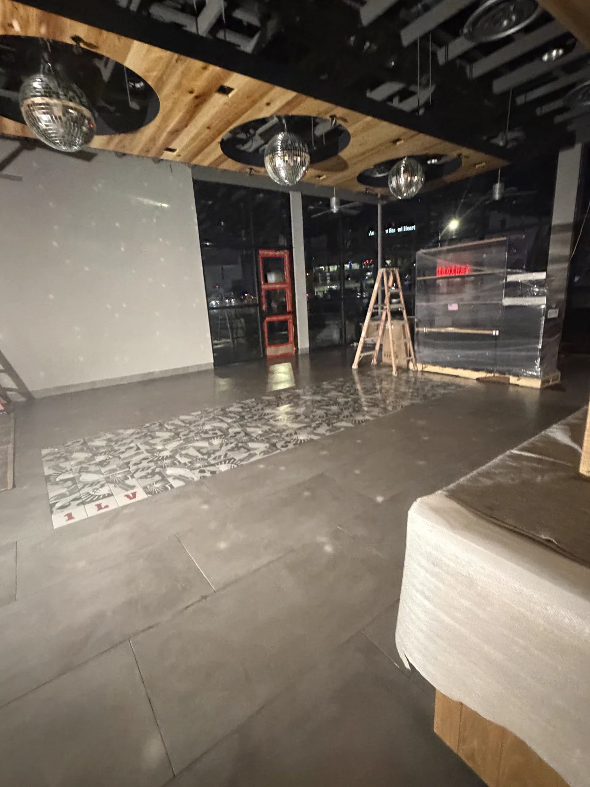 Post-construction site before cleanup